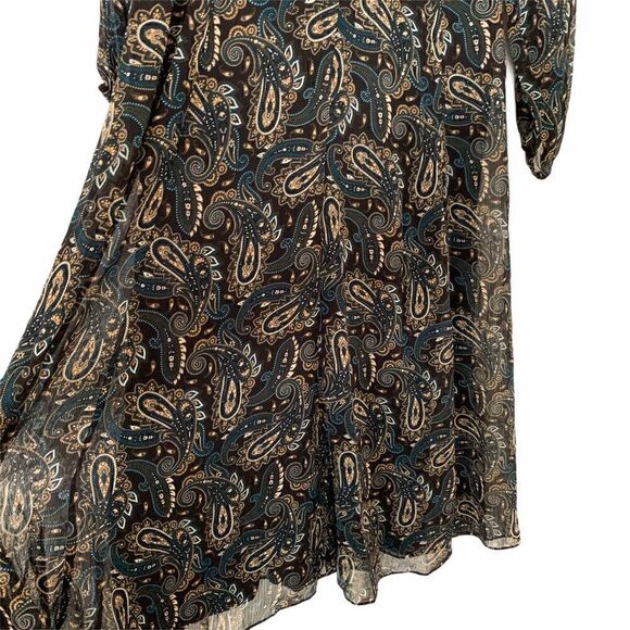 NWT Tommy Hilfiger Balloon-Sleeve Paisley -Print - Picture 3 of 10